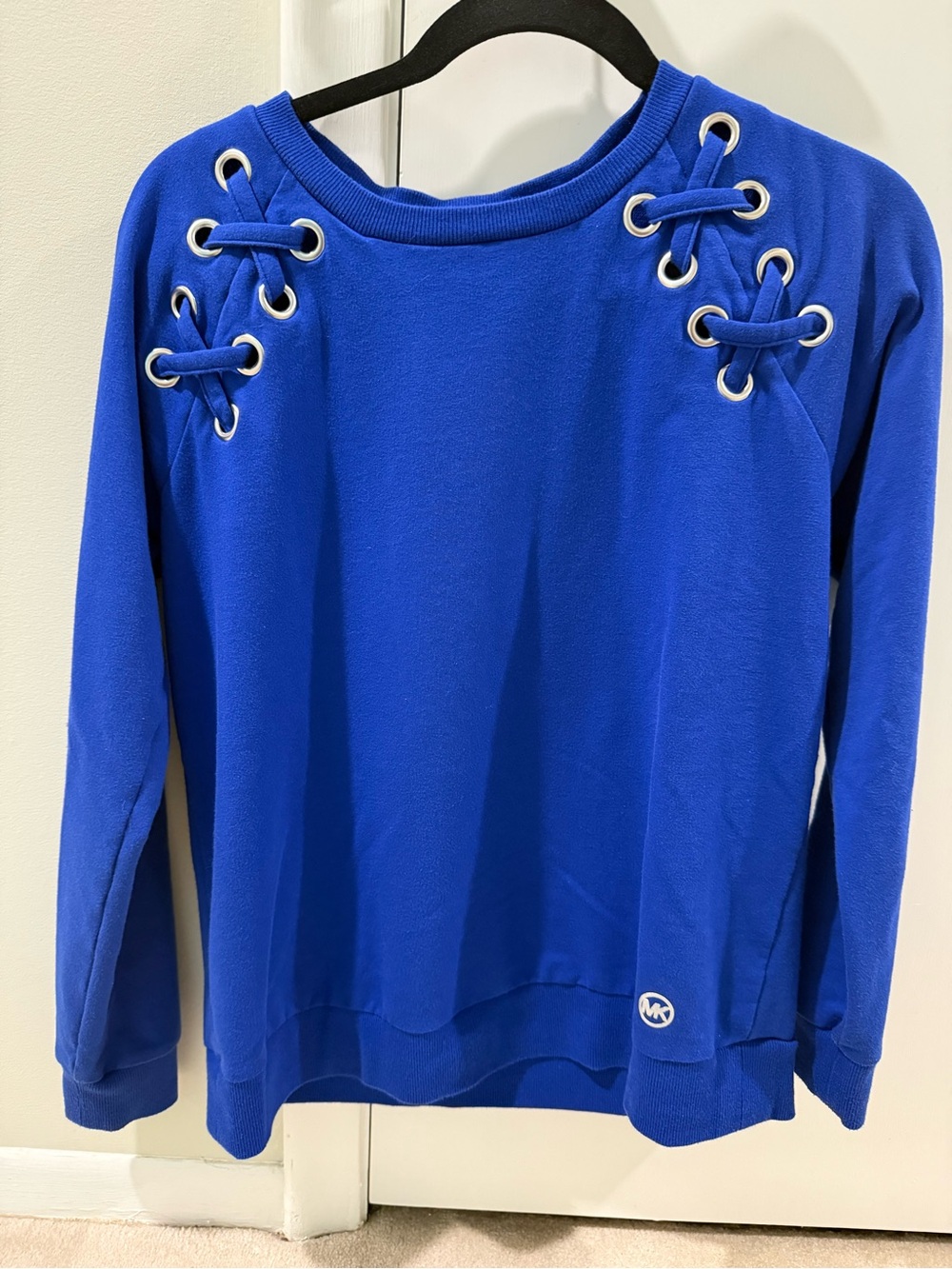 Michael Michael  Kors Royal Blue Lace-Up Sweatshirt